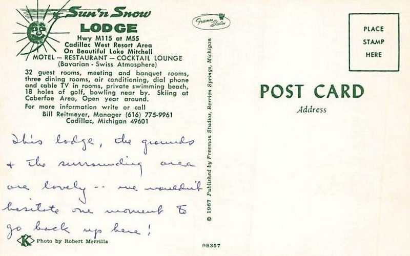 Sun n Snow Motel - Vintage Postcard (newer photo)